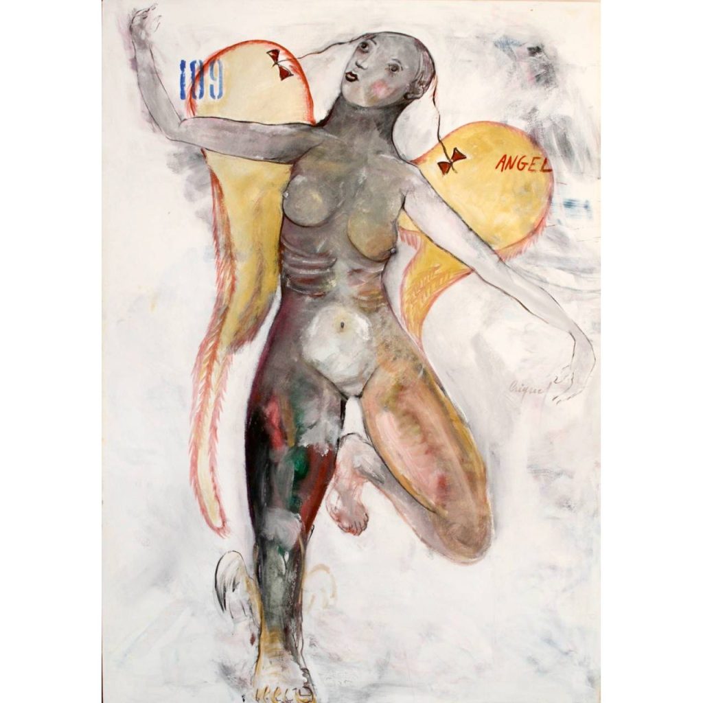 Francky CRIQUET, Angel, acrylique sur toile, 172 x 122 cm