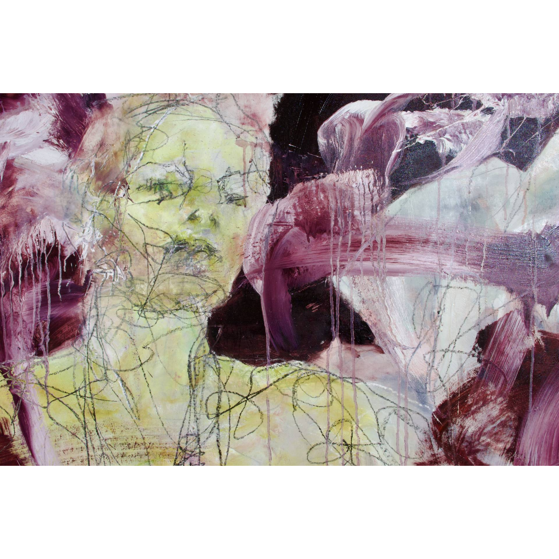 Sabine DANZE, L'art du silence, Huile sur toile, 200 X 200 cm