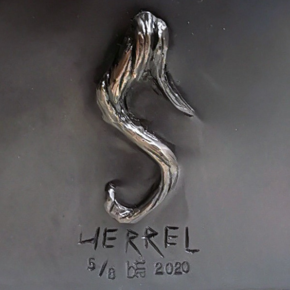 HERREL, La douzième graine, Bronze, Patine noire, 27 X 16 X 15 cm