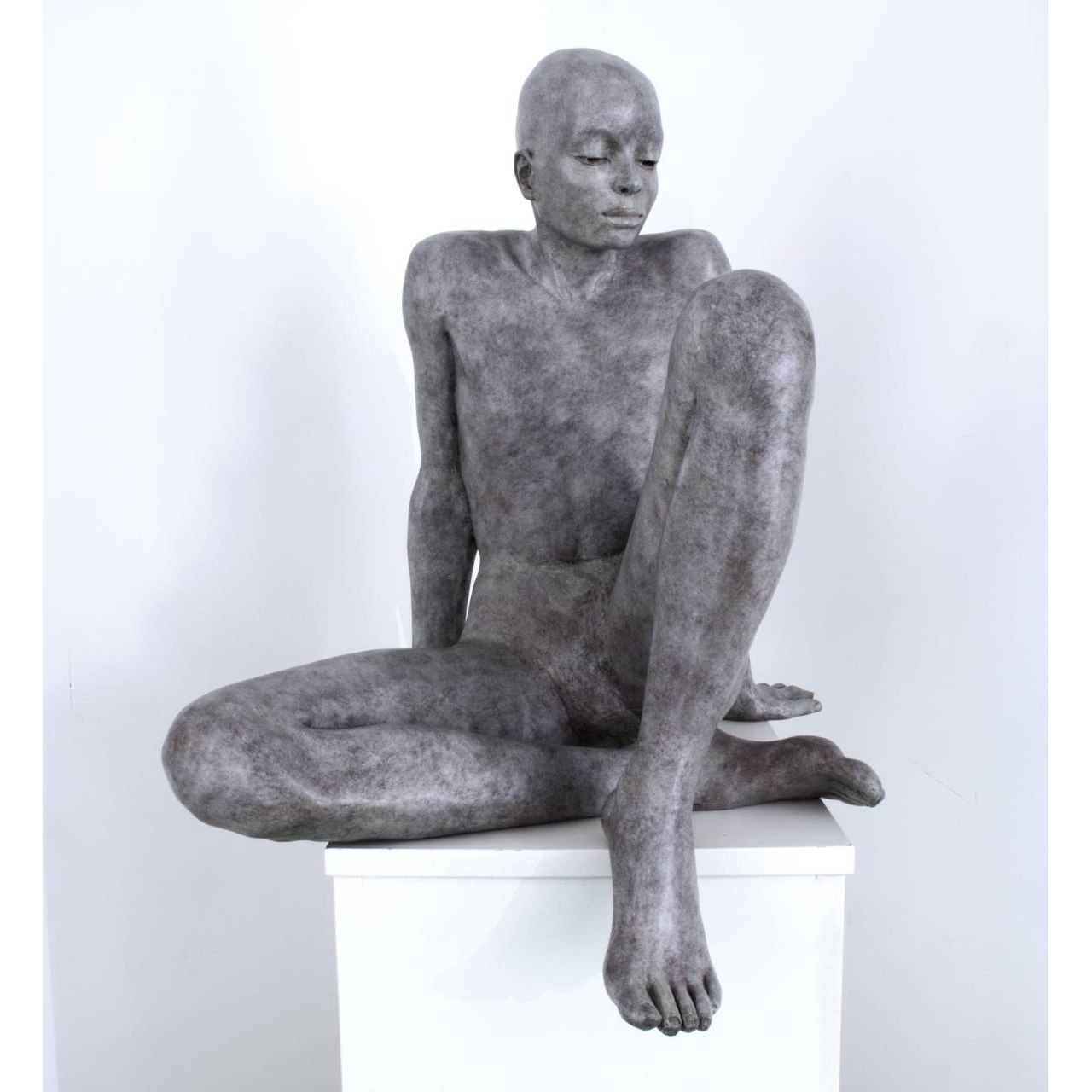 Claude JUSTAMON, A l’autre bout du monde II, Bronze, 66 X 57 X 53 cm