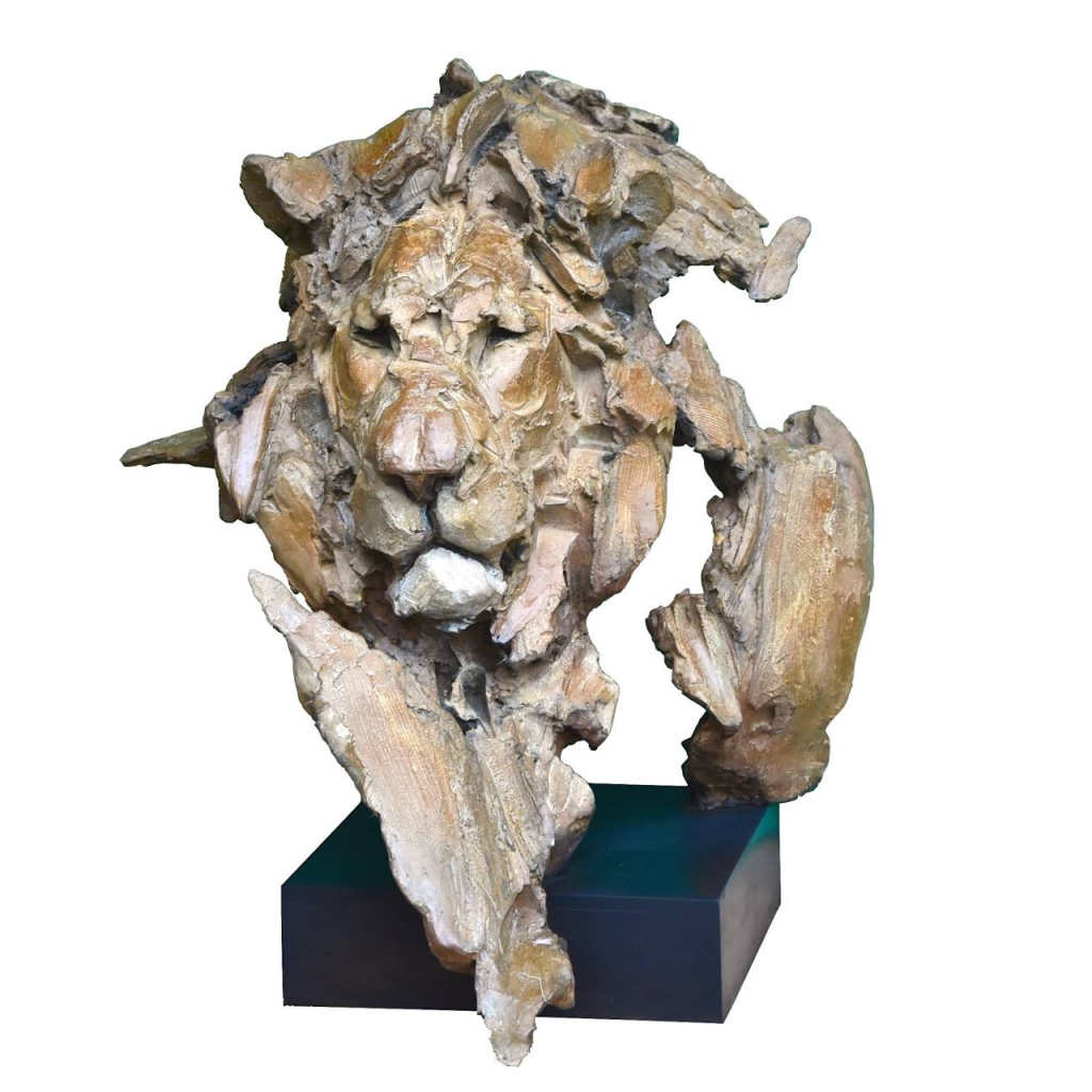 Jean François Gambino, La Part du lion, Bronze, 65 X 75 X 70 cm