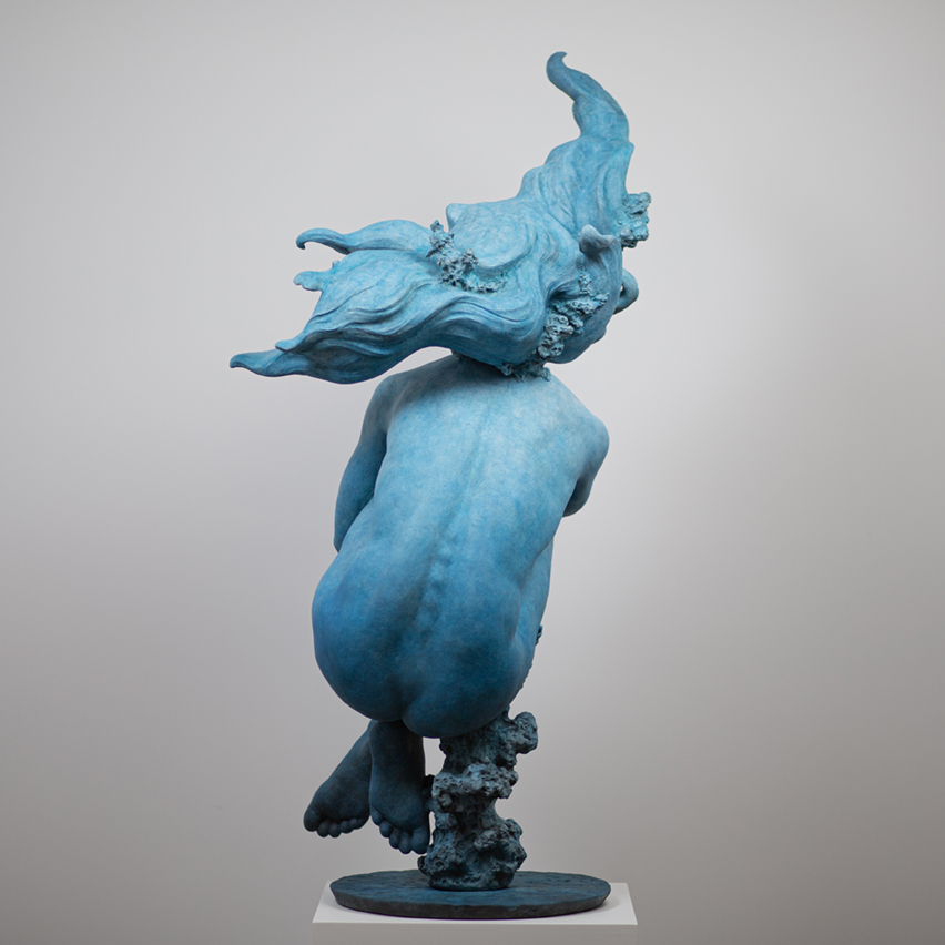 Coderch & Malavia, Clio's dream, ( Life'Size), Bronze, 126 X 64 X 58 Cm, Patine Bleue